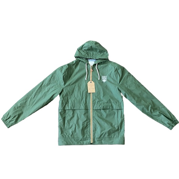 Green UBC Logo Raincoat Sz S - Picture 3 of 6
